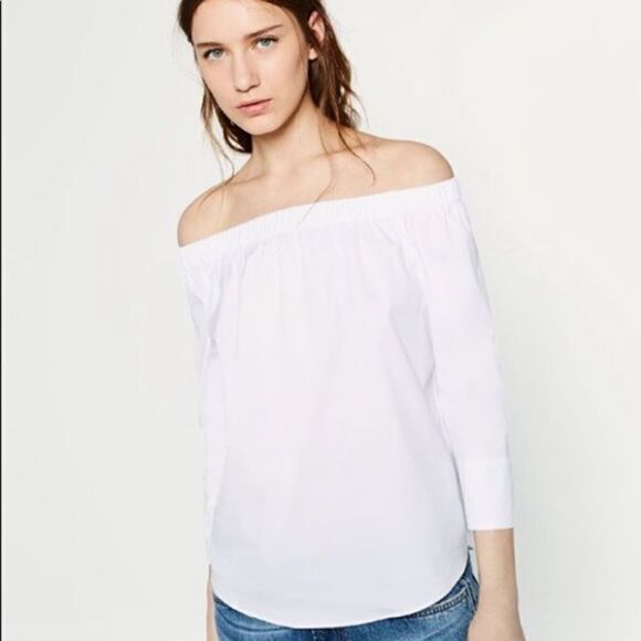 ZARA OFF THE SHOULDER TOP - Picture 1 of 2